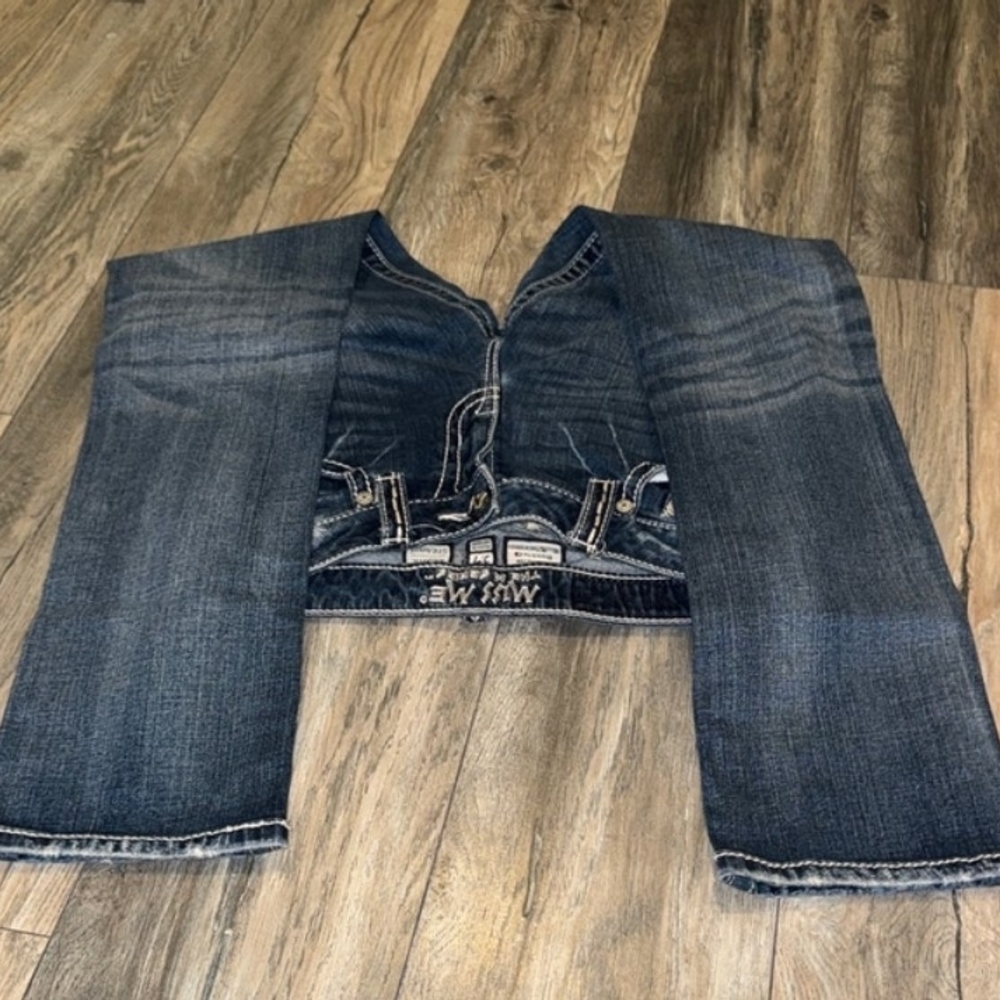 Miss Me Blue Bootcut Jeans with Embroidered Back Pockets - Picture 6 of 9